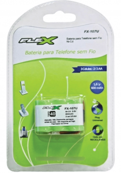 BATERIA PARA TELEFONE SEM FIO FX-107U - FLEX - Código 10387-1
